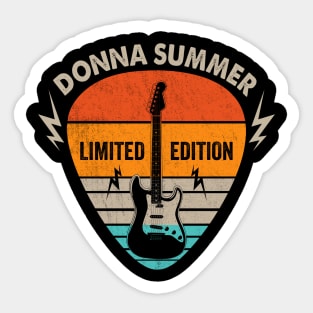 Vintage Donna Summer Name Guitar Pick Limited Edition Birthday Sticker